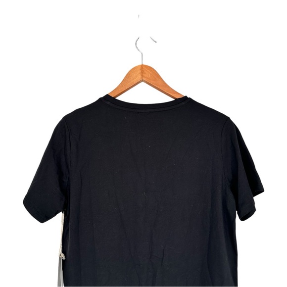 J by Joie Black T-Shirt with Rhinestone Trim Hem size Small Short Sleeve NWT - Picture 6 of 11